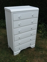White 6 drawer chest of drawers - SOLD