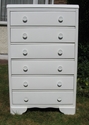 White 6 drawer chest of drawers - SOLD