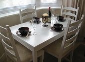 White table and chairs set, useful for many occasions - SOLD