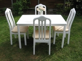 Beautiful white table and 4 chairs set - SOLD