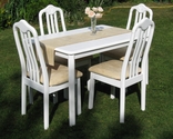 Beautiful white table and 4 chairs set - SOLD