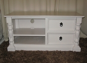 White television unit with shelves and drawers - SOLD