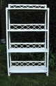 White wicker shelf unit with 4 shelves - SOLD