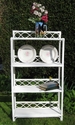 White wicker shelf unit with 4 shelves - SOLD