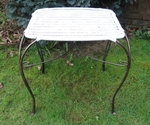 Vintage wicker and metal bedroom stool - SOLD