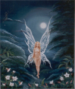 Fairy strolling in the moonlight