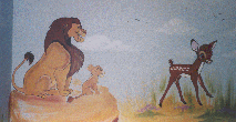 The Lion King (and Bambi) mural